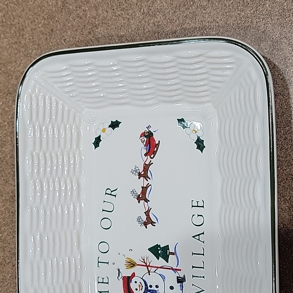Pfaltzgraff Holiday "Welcome" Serving Tray!! - Picture 4 of 10